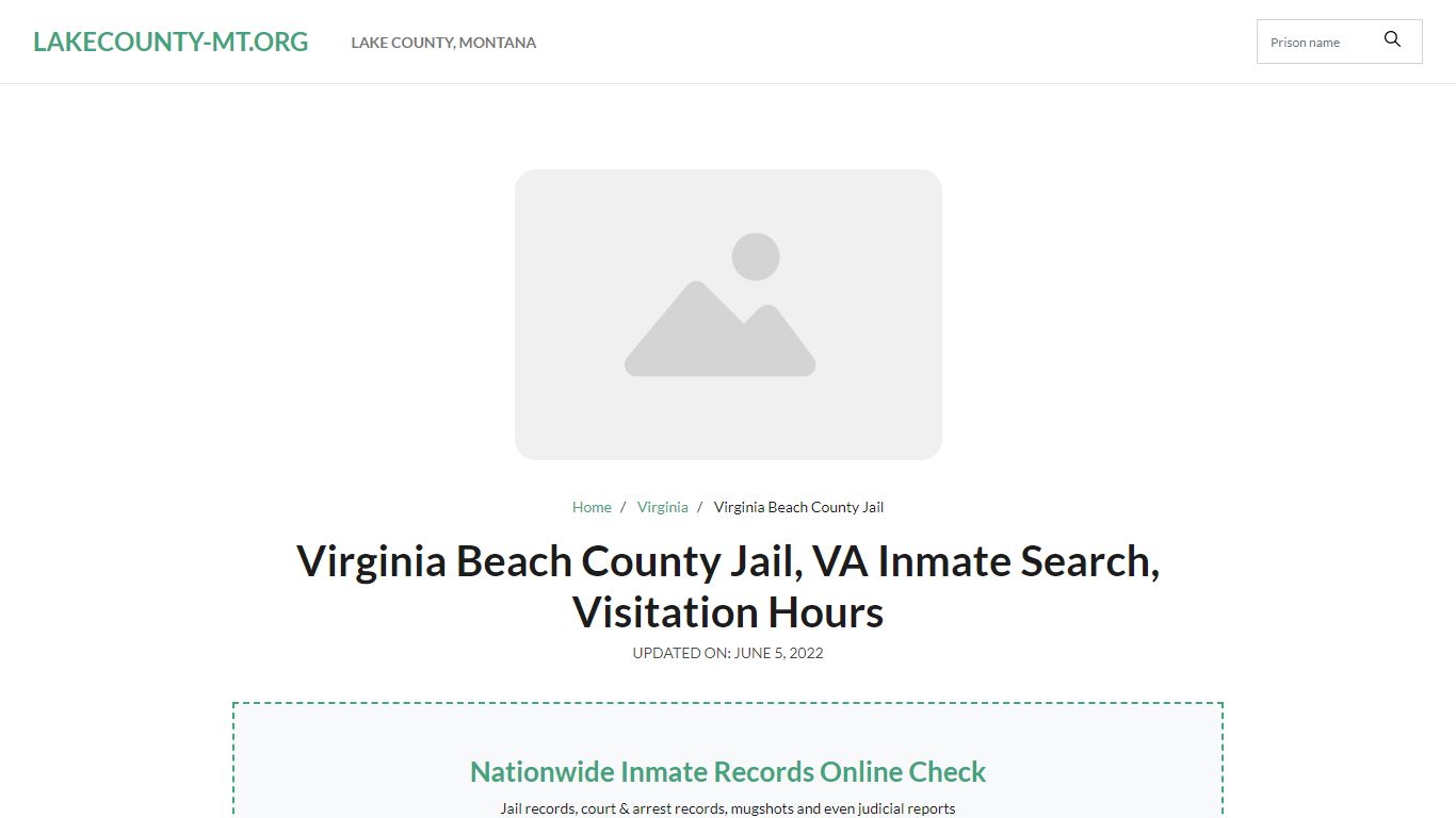 Virginia Beach County Jail , VA Inmate Search, Visitation Hours